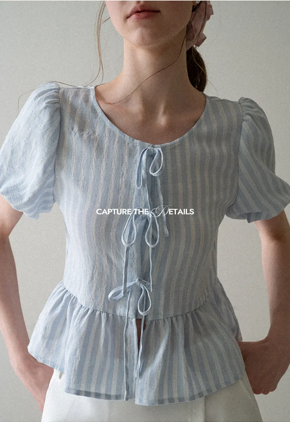 Puff Sleeve Ruched Front Shirt