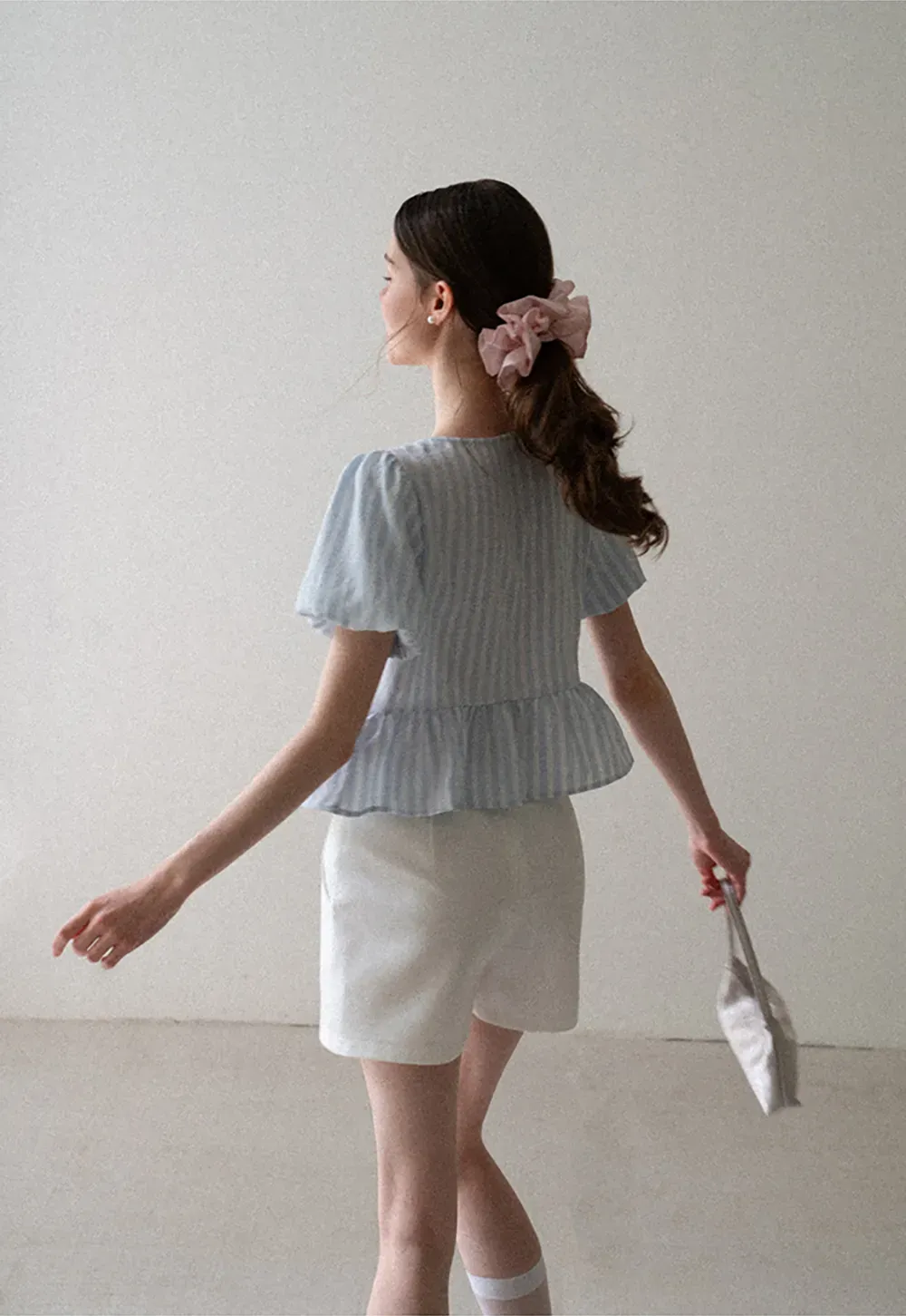 Puff Sleeve Ruched Front Shirt