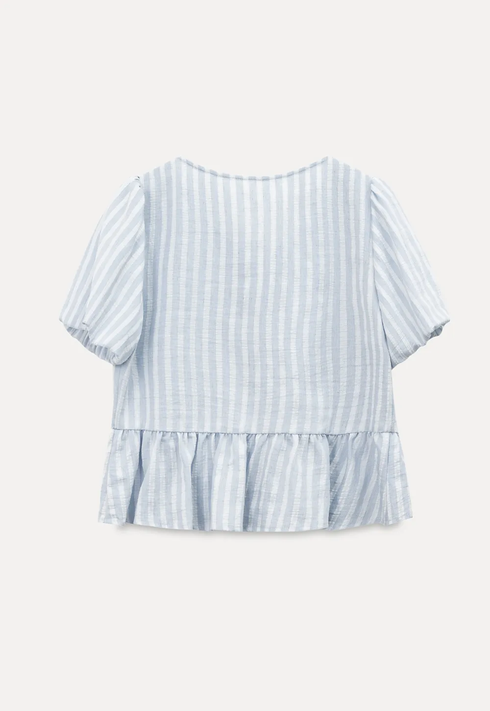 Puff Sleeve Ruched Front Shirt