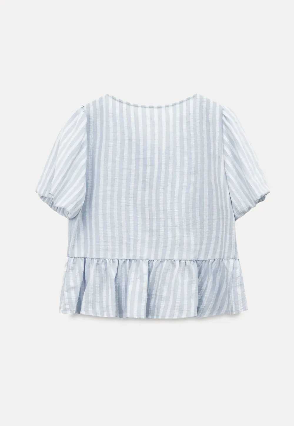 Puff Sleeve Ruched Front Shirt