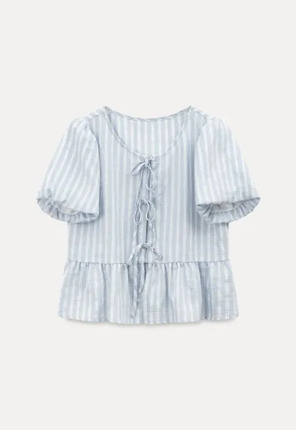 Puff Sleeve Ruched Front Shirt