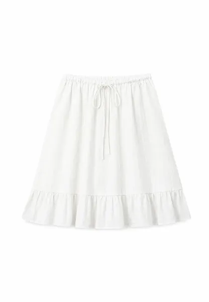 Lace Trim Puff Sleeve Top With Drawstring Waist Shorts Set