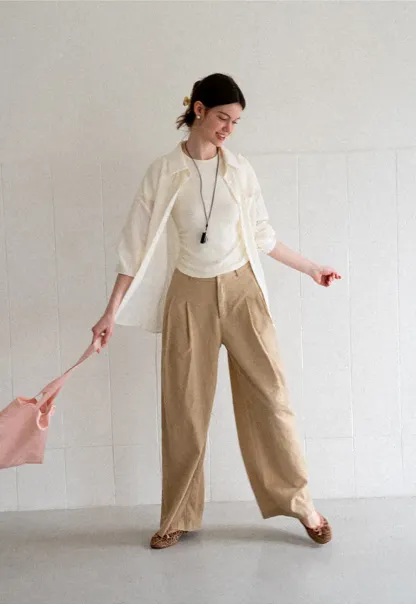 Lace Trim Collar Oversized Shirt