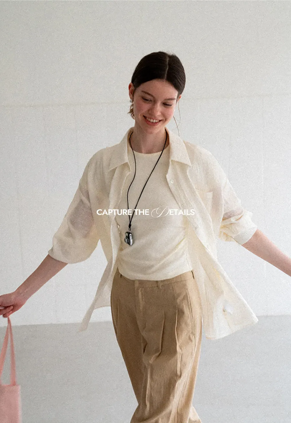 Lace Trim Collar Oversized Shirt