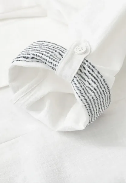 Cuffed Sleeve Button Down Shirt with Chest Pockets