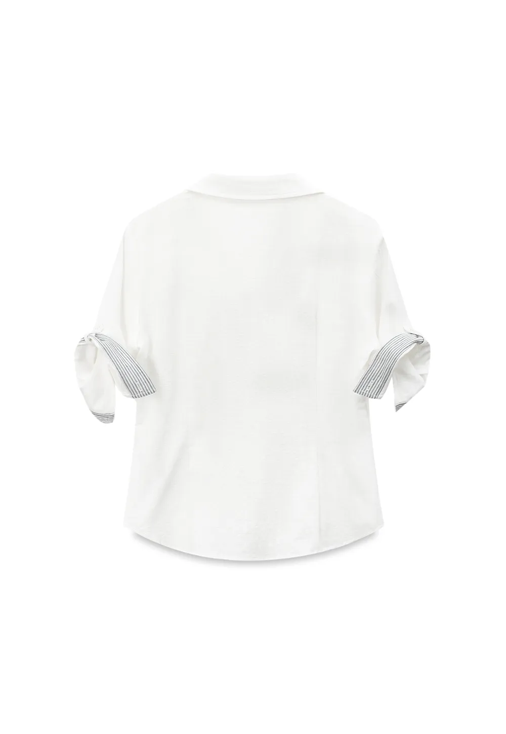 Cuffed Sleeve Button Down Shirt with Chest Pockets