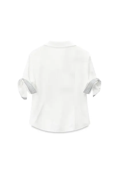 Cuffed Sleeve Button Down Shirt with Chest Pockets