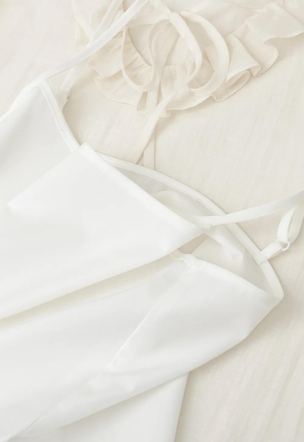 Ruffled Collar Lace Trim Long Sleeve Shirt