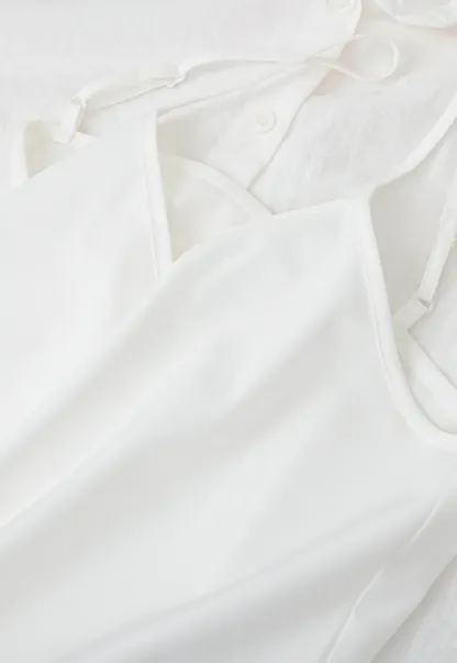 Short Sleeve Button Down Shirt with Braided Belt Detail