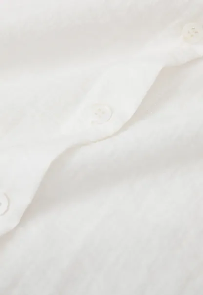 Short Sleeve Button Down Shirt with Braided Belt Detail