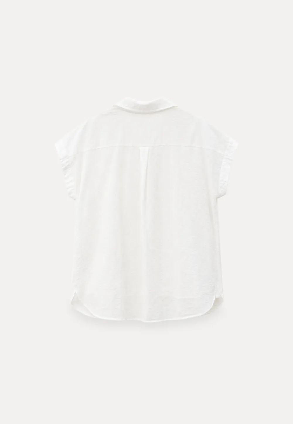 Short Sleeve Button Down Shirt with Braided Belt Detail