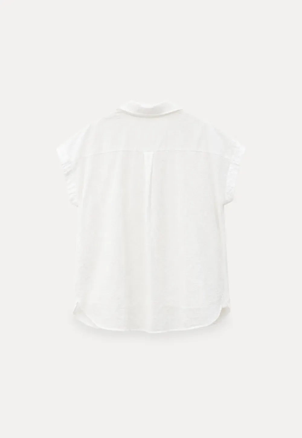 Short Sleeve Button Down Shirt with Braided Belt Detail