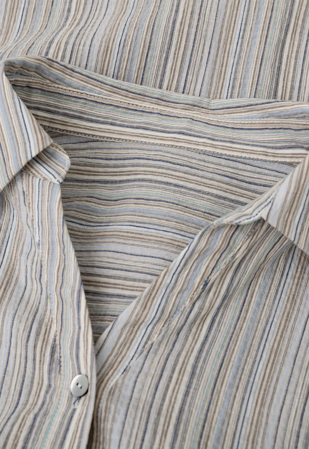 Striped Relaxed Fit Button Down Shirt