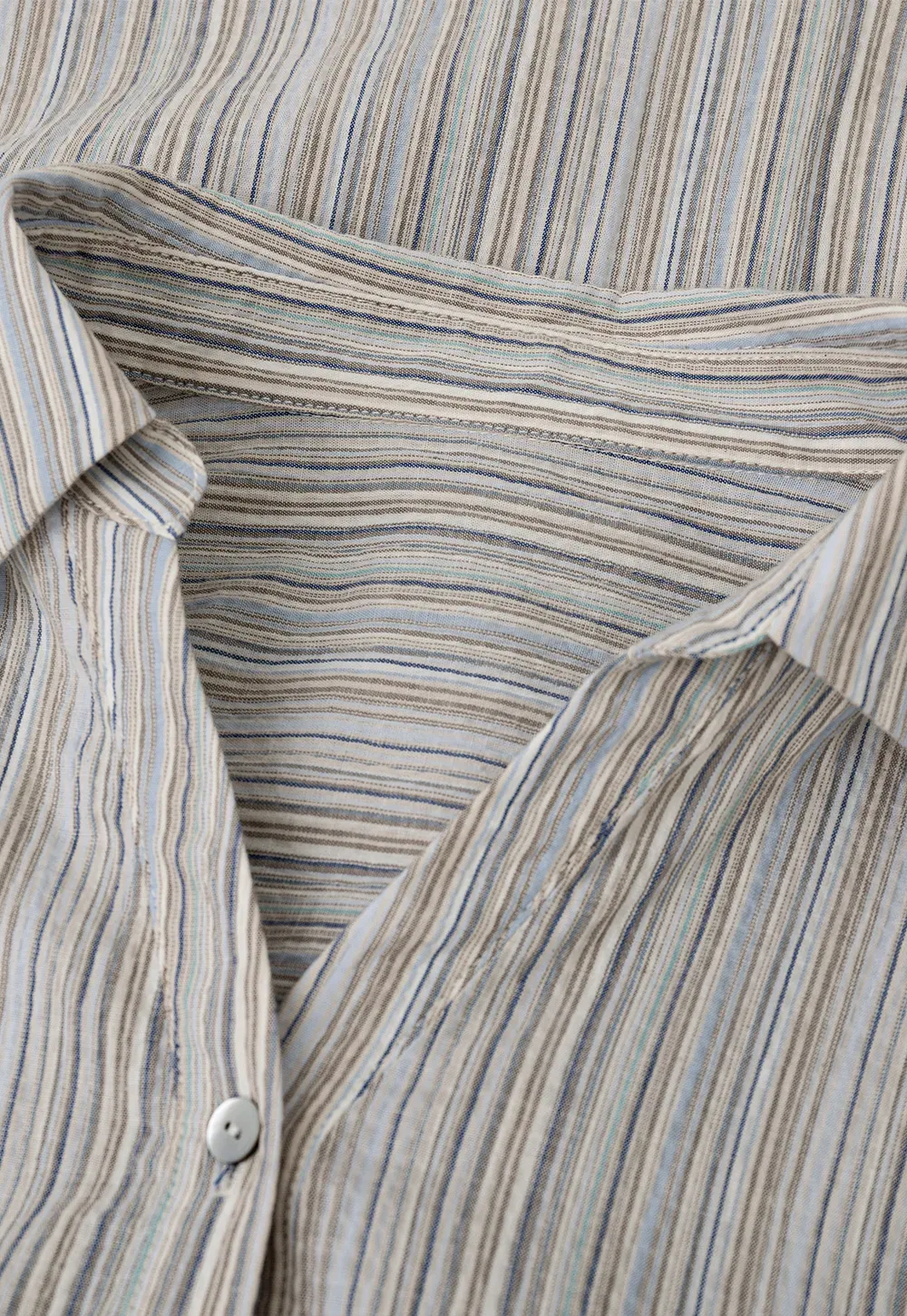 Striped Relaxed Fit Button Down Shirt