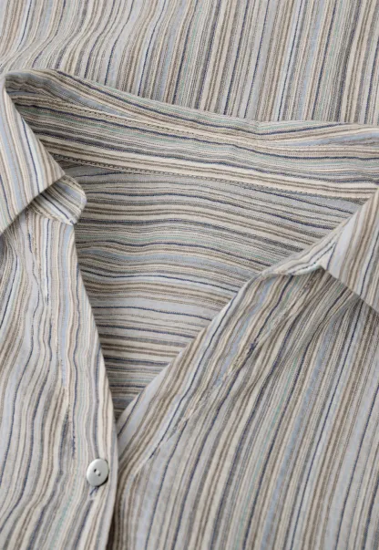 Striped Relaxed Fit Button Down Shirt