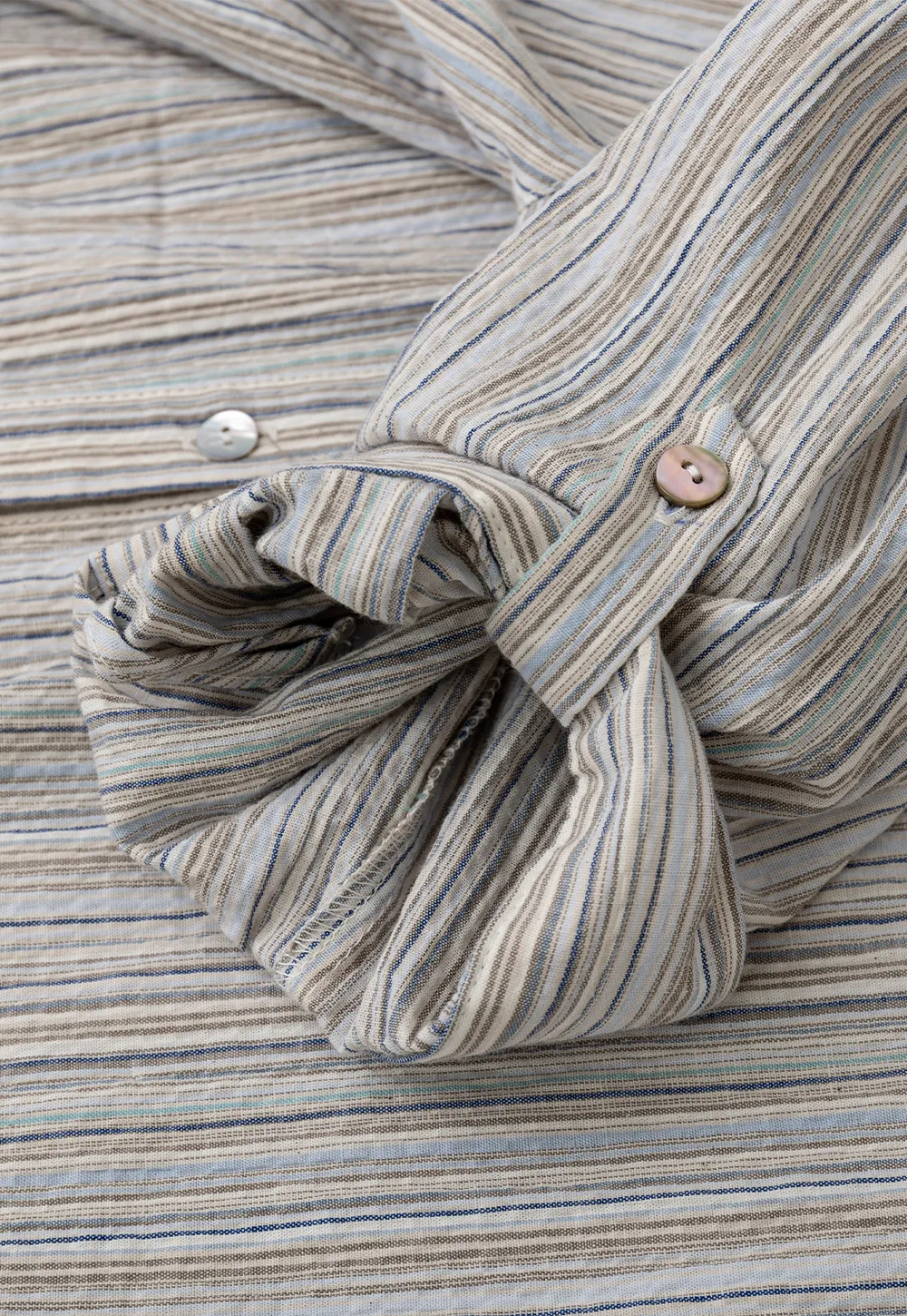 Striped Relaxed Fit Button Down Shirt
