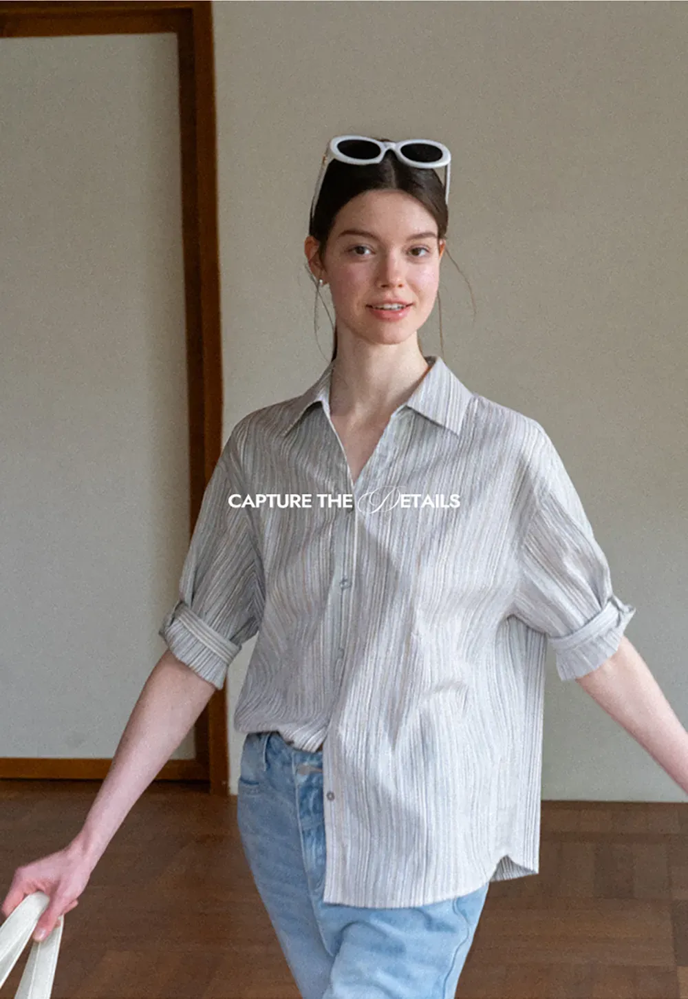 Striped Relaxed Fit Button Down Shirt