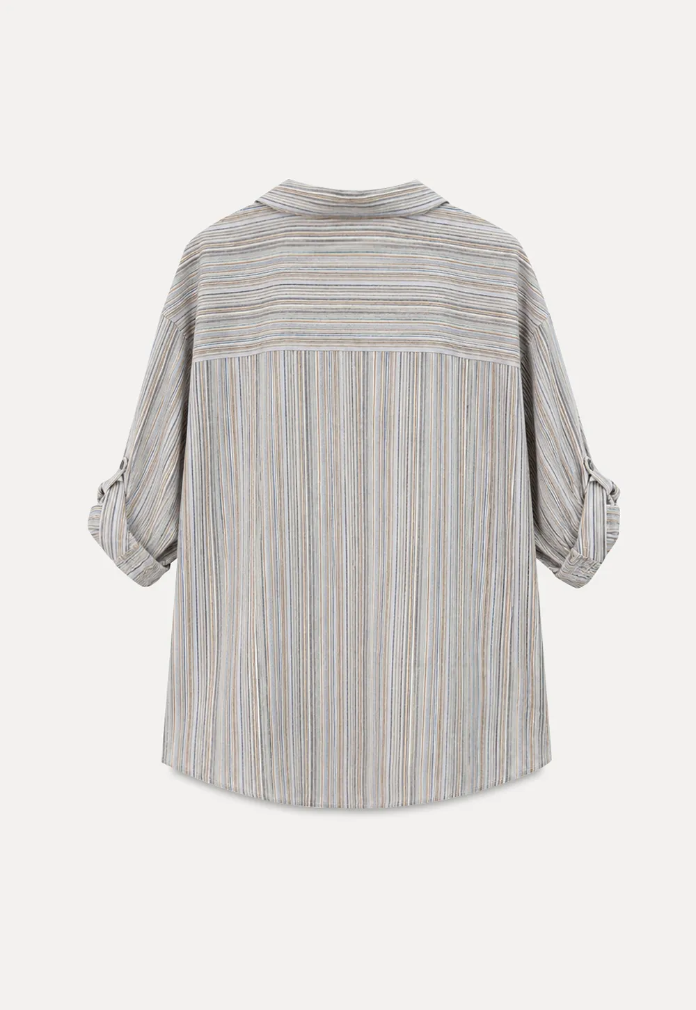 Striped Relaxed Fit Button Down Shirt