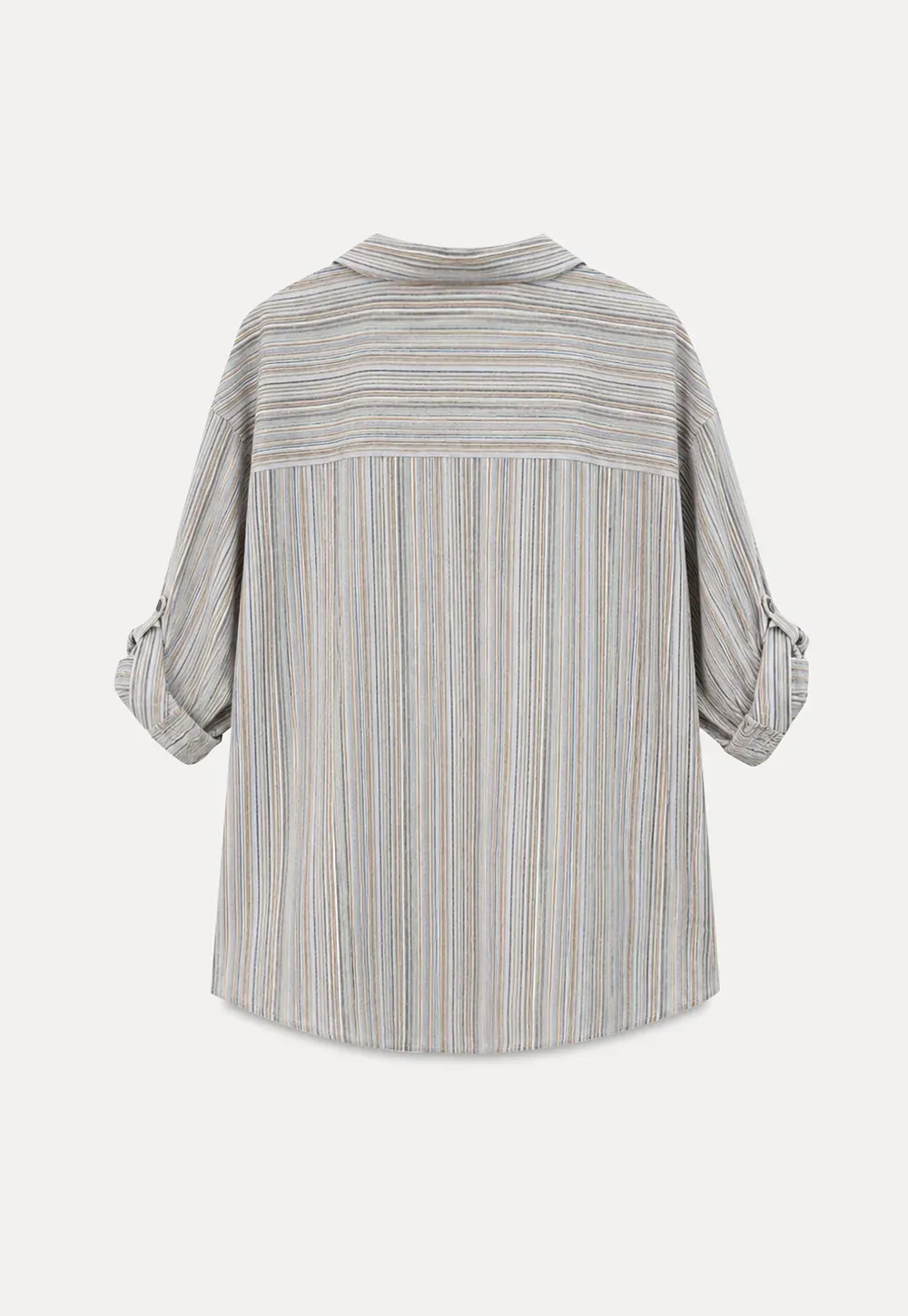 Striped Relaxed Fit Button Down Shirt