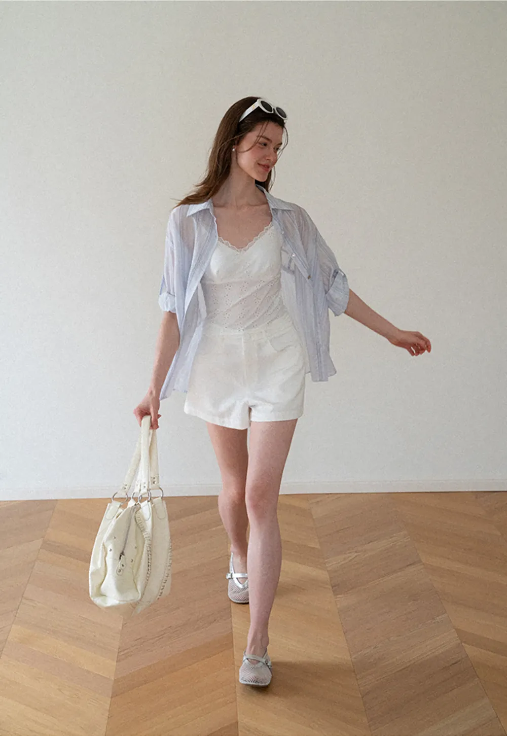 Oversized Striped Button Down Shirt