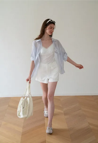 Oversized Striped Button Down Shirt