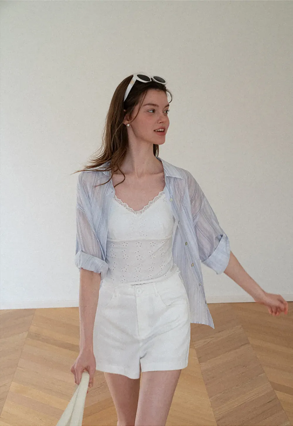 Oversized Striped Button Down Shirt