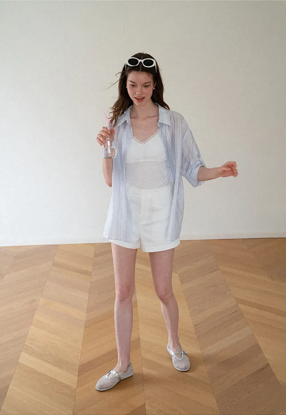 Oversized Striped Button Down Shirt