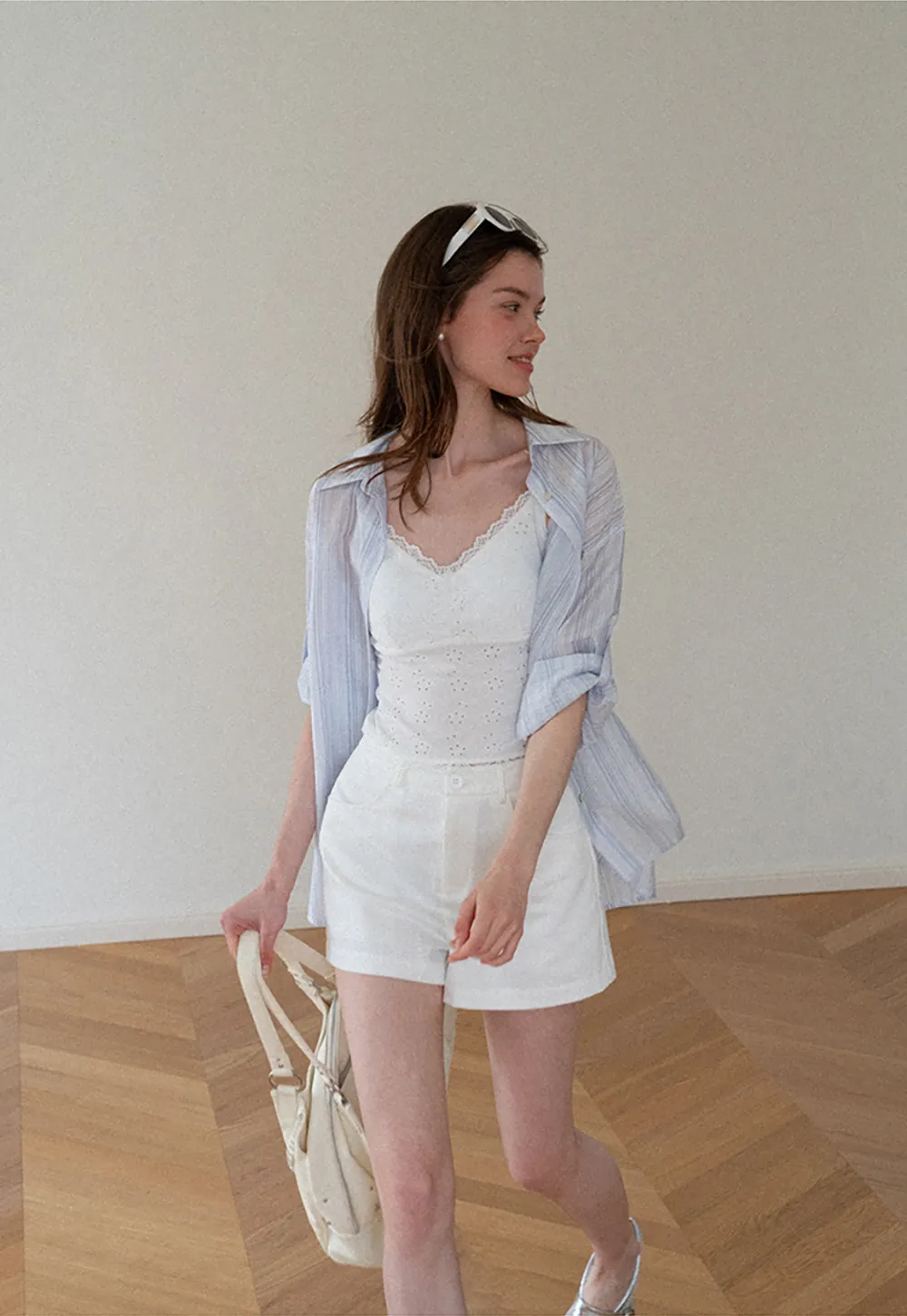 Oversized Striped Button Down Shirt