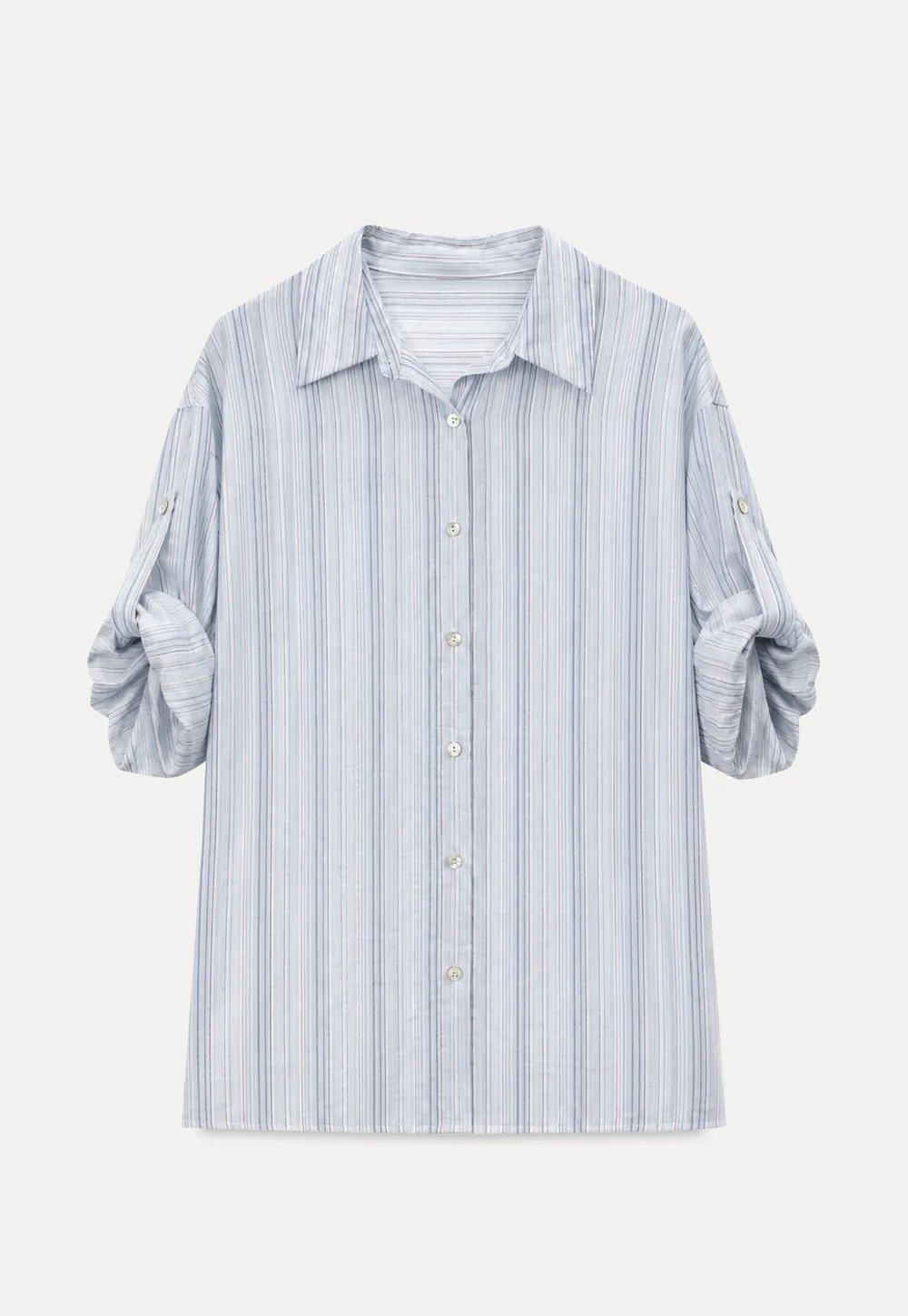 Oversized Striped Button Down Shirt