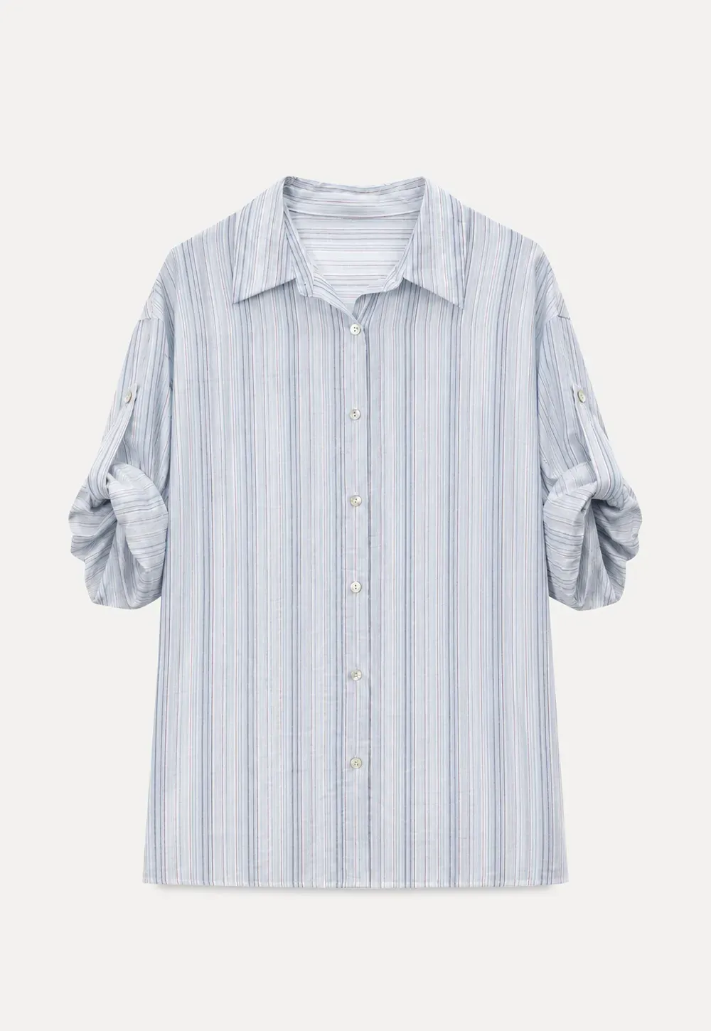 Oversized Striped Button Down Shirt
