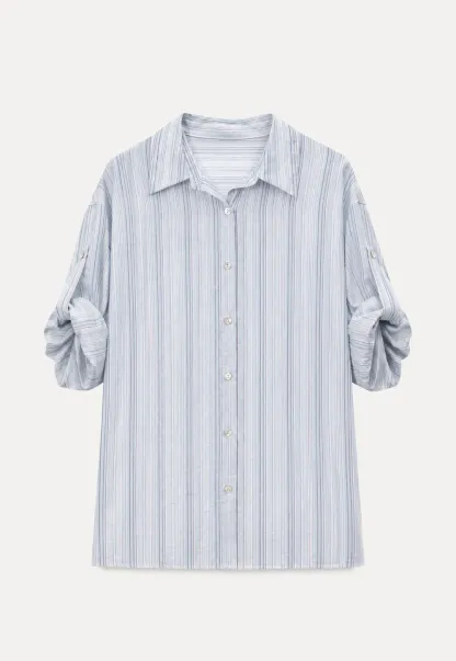 Oversized Striped Button Down Shirt