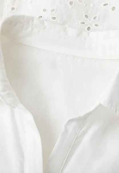 Lace Trimmed Button Down Shirt