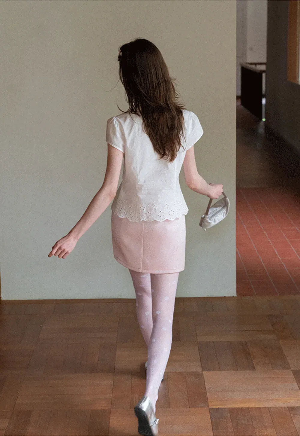 Lace Trimmed Button Down Shirt