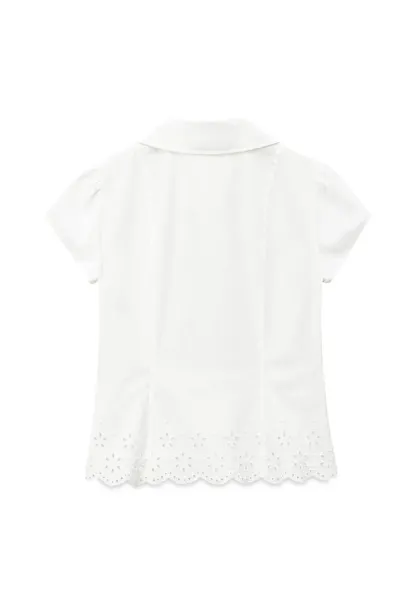Lace Trimmed Button Down Shirt