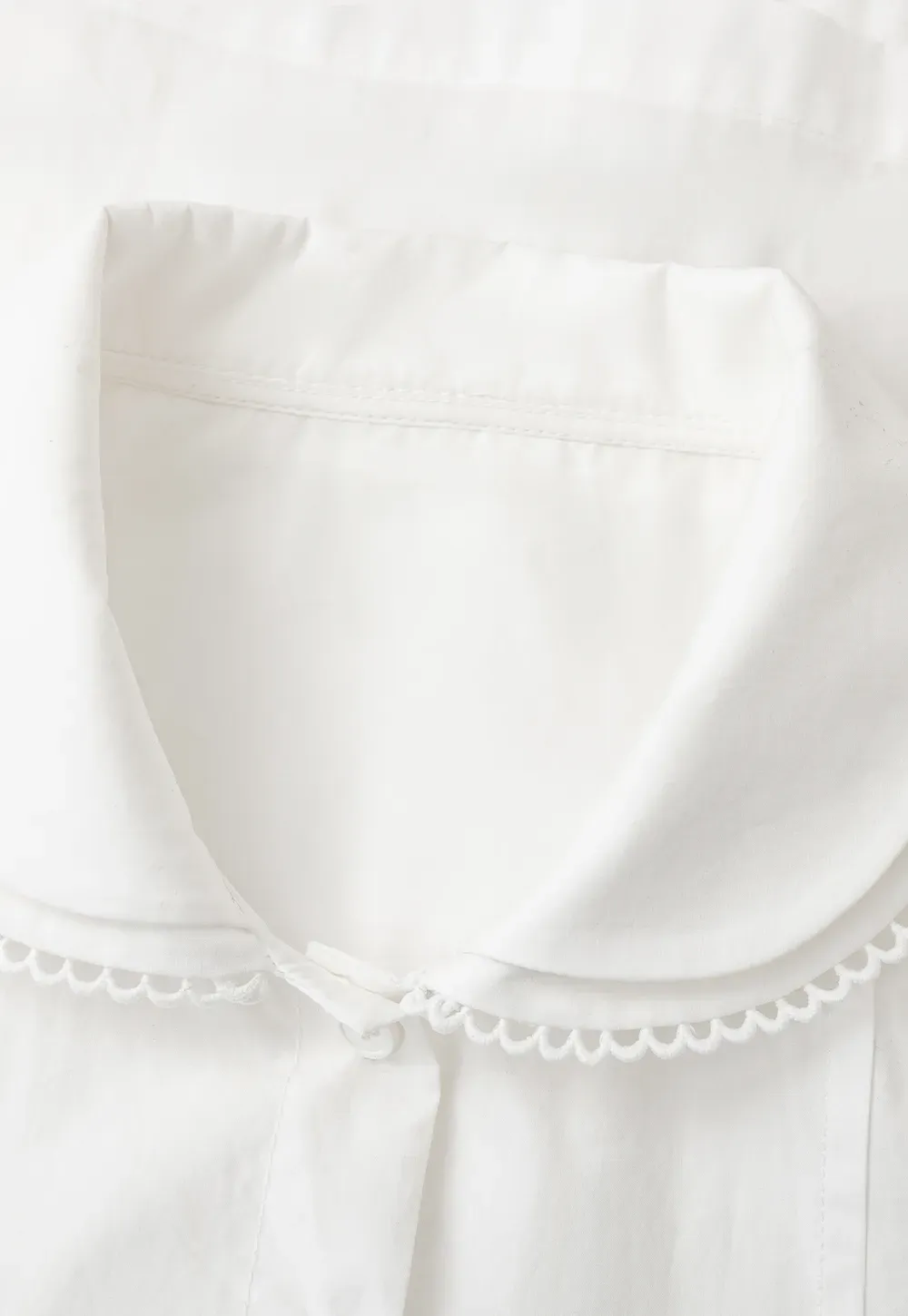Pleated Collar Short Sleeve Shirt