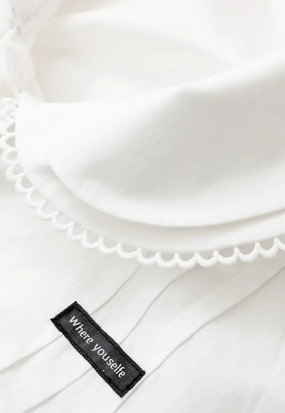 Pleated Collar Short Sleeve Shirt