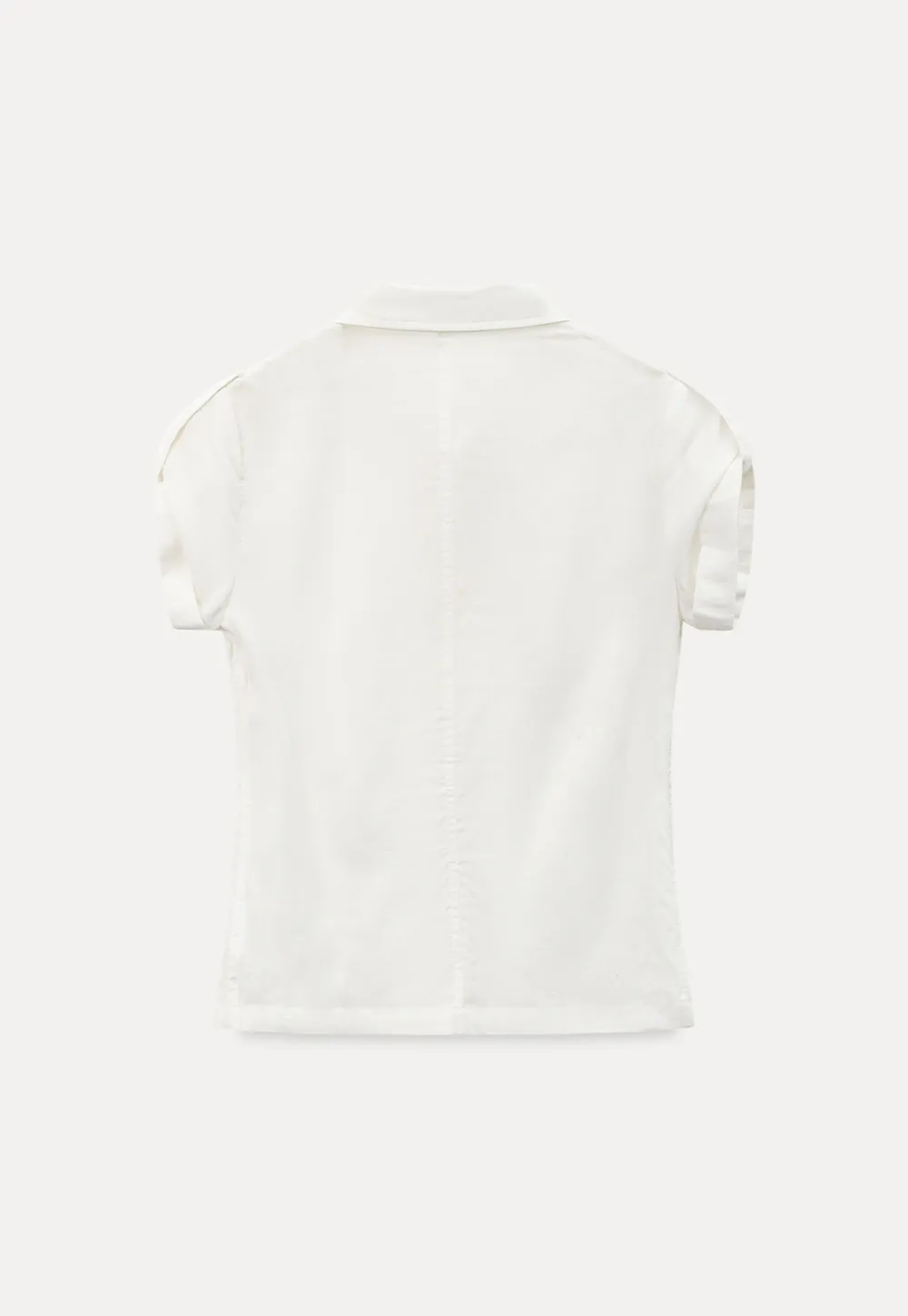 Cropped Collar Short Sleeve Shirt