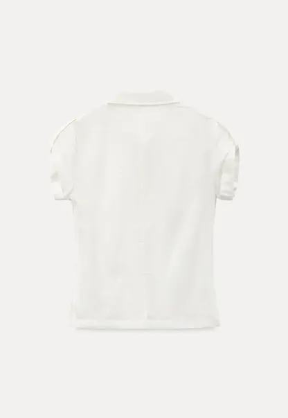 Cropped Collar Short Sleeve Shirt