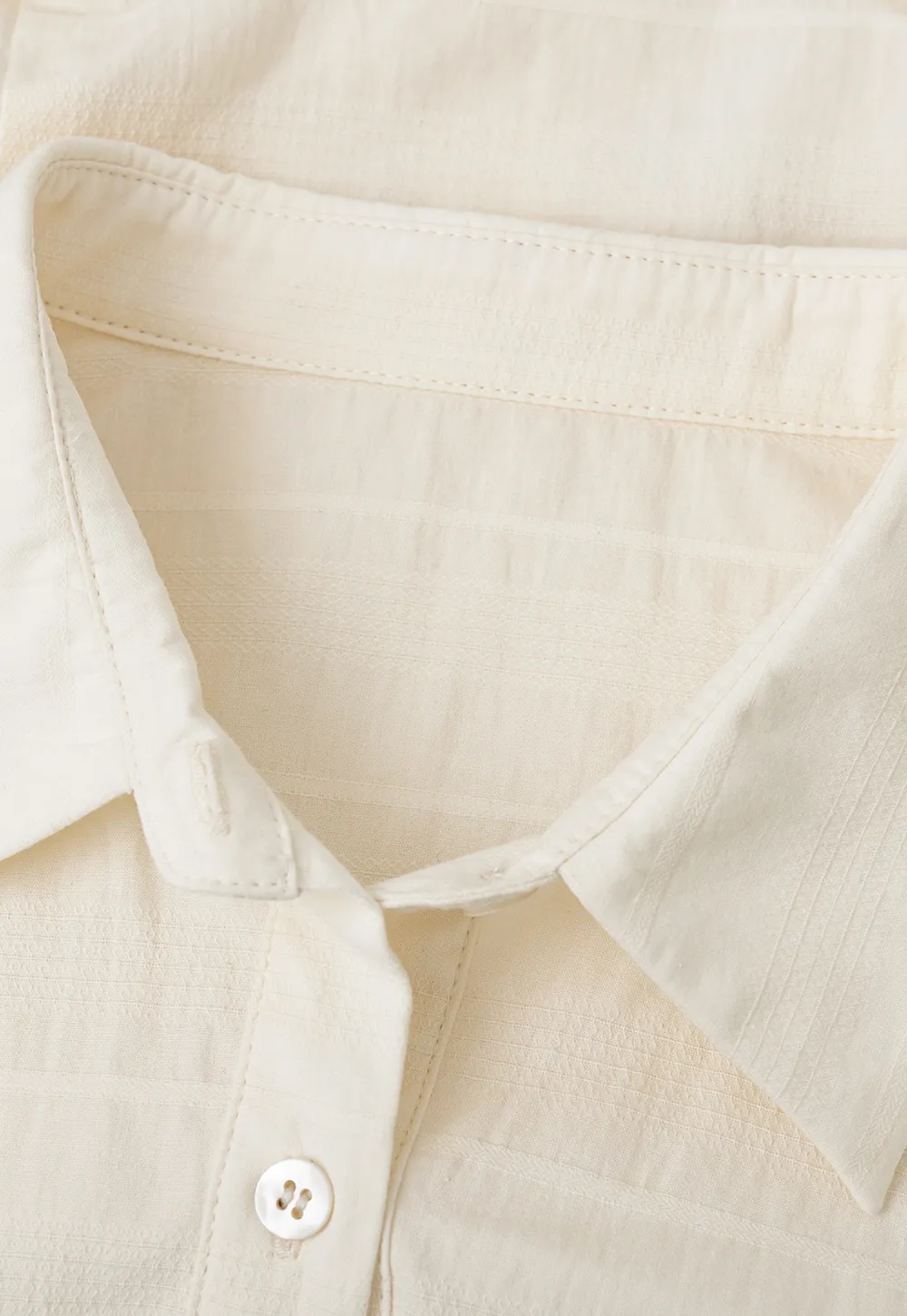 Drawstring Waist Button Down Shirt