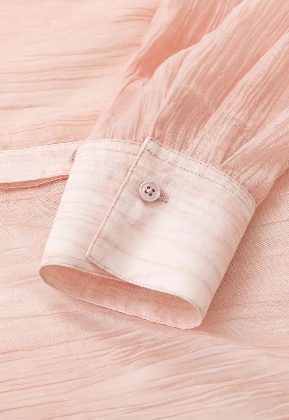 Sheer Back Tie Detail Shirt