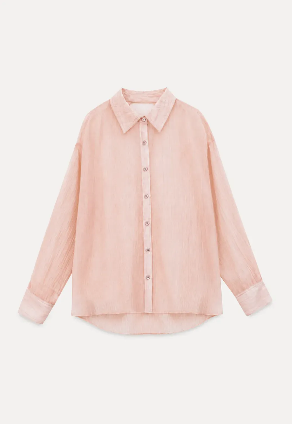 Sheer Back Tie Detail Shirt