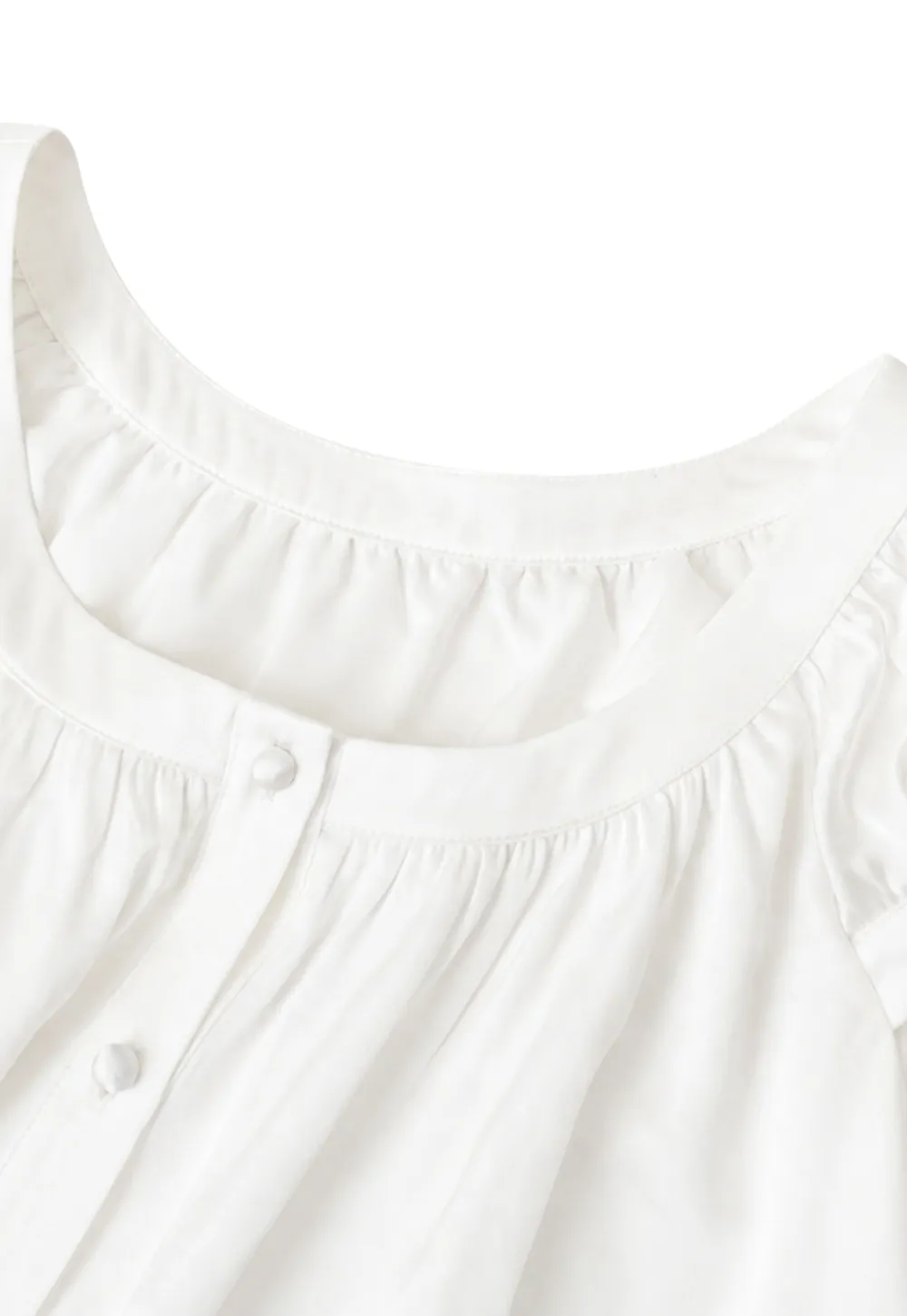 Puffed Sleeve Button Front Blouse
