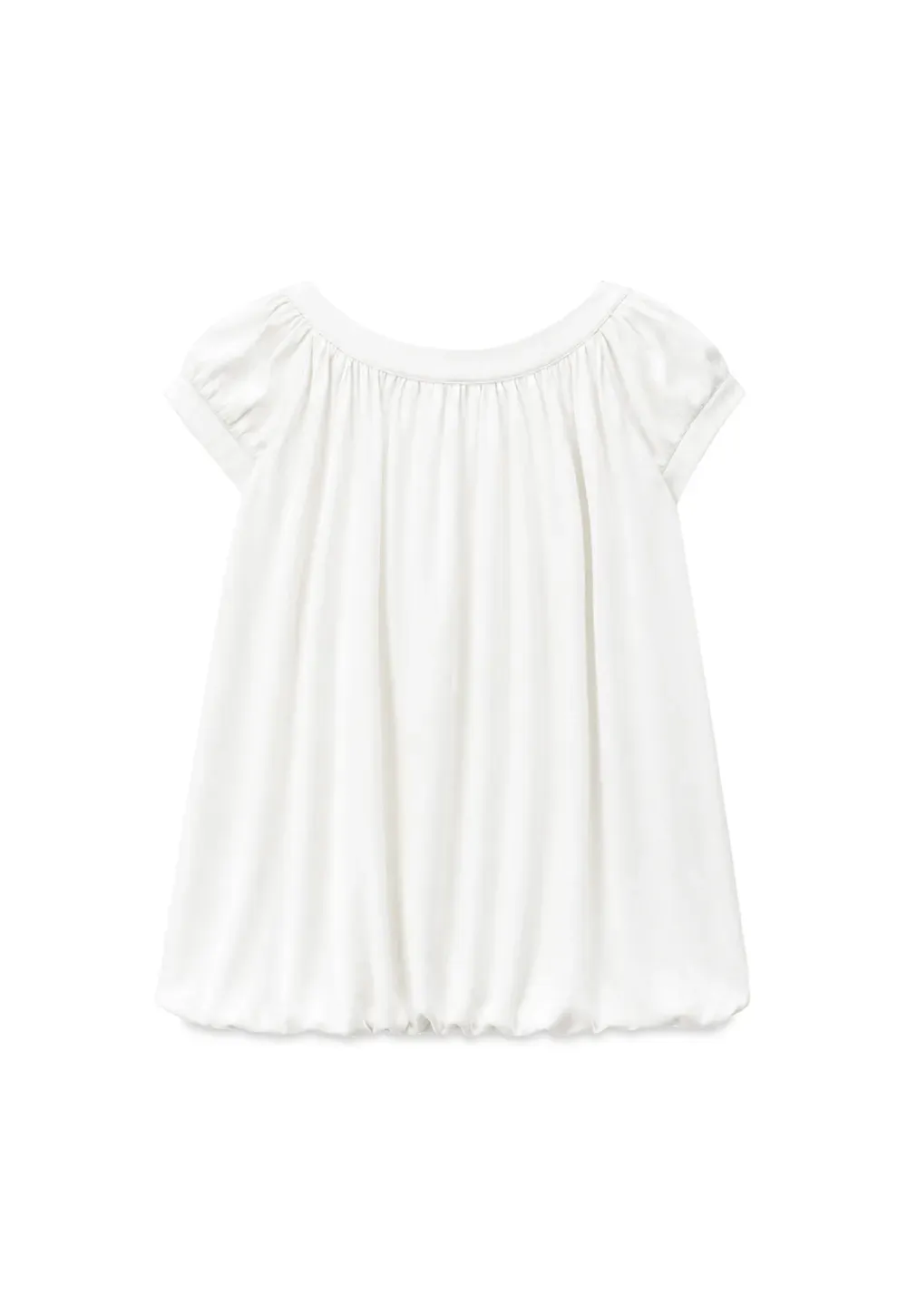 Puffed Sleeve Button Front Blouse