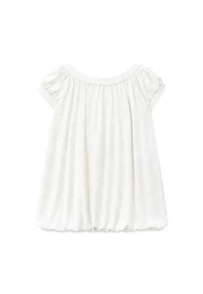 Puffed Sleeve Button Front Blouse