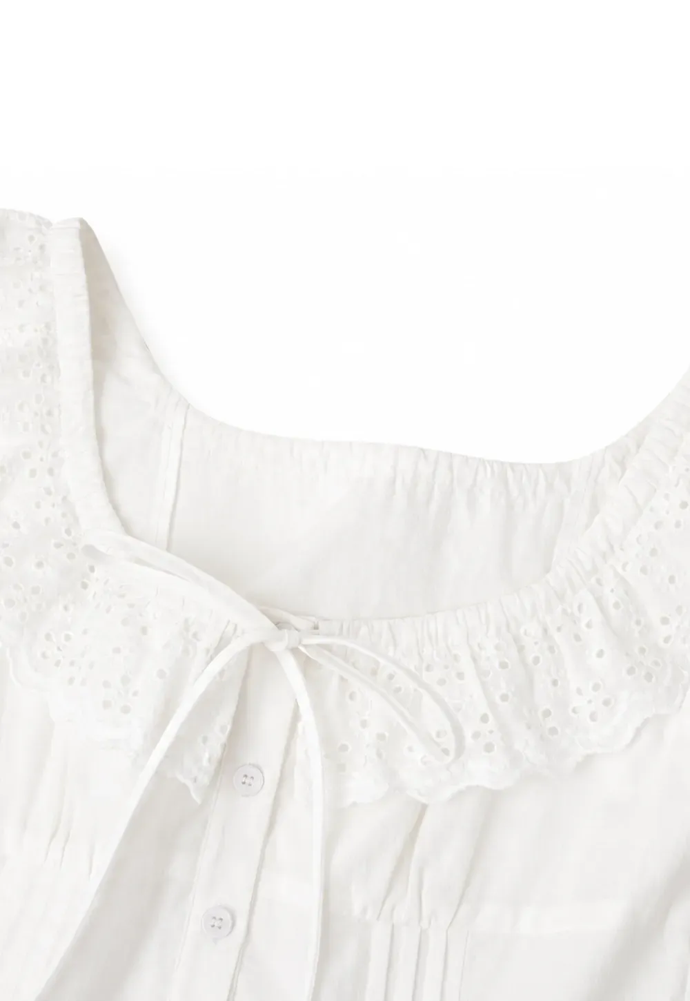 Lace Trim Ruffled Sleeve Corset Top Shirt