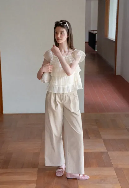 Stufen-Rüschen-Off-Shoulder-Top