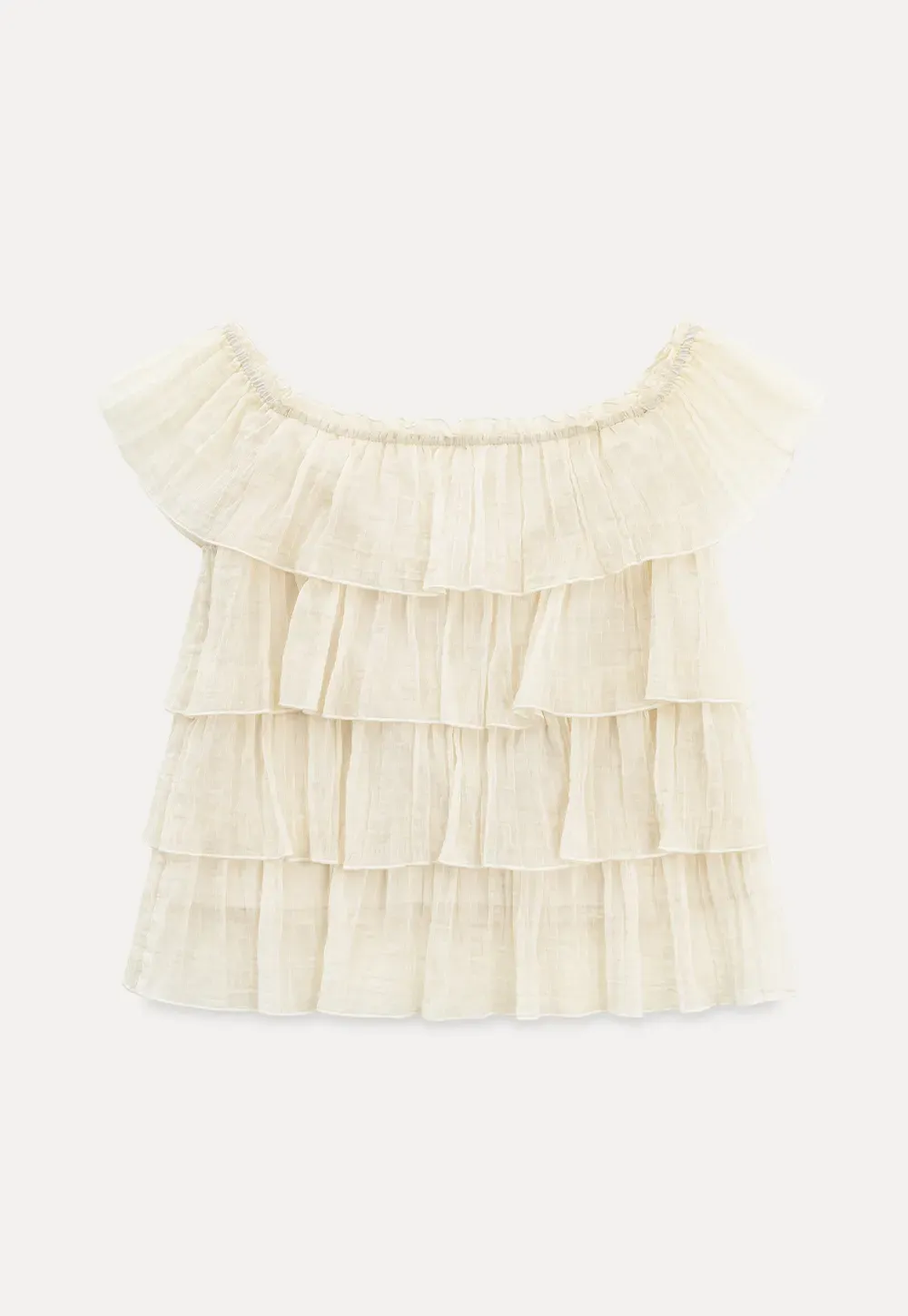 Stufen-Rüschen-Off-Shoulder-Top