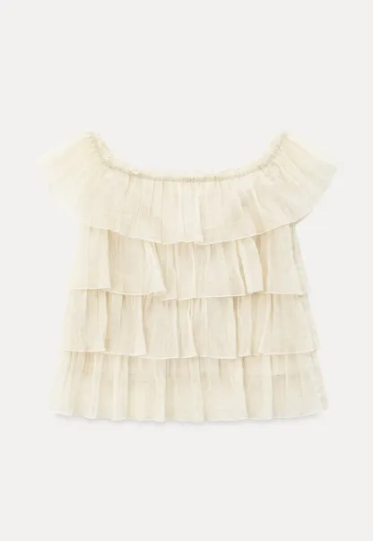 Stufen-Rüschen-Off-Shoulder-Top