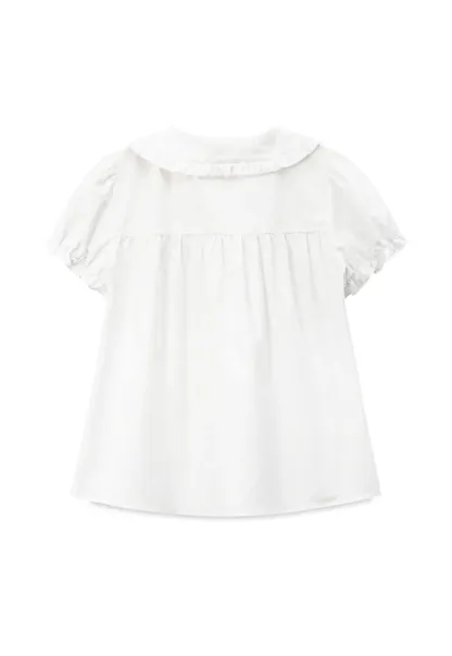 Ruffled Collar Short Sleeve Blouse