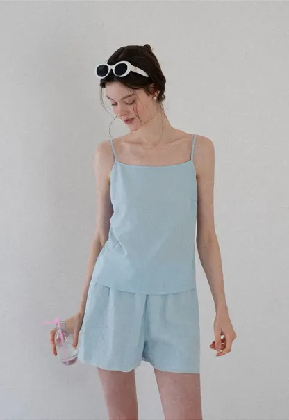 Sheer Ruffled Collar Button Up Shirt and Shorts Set